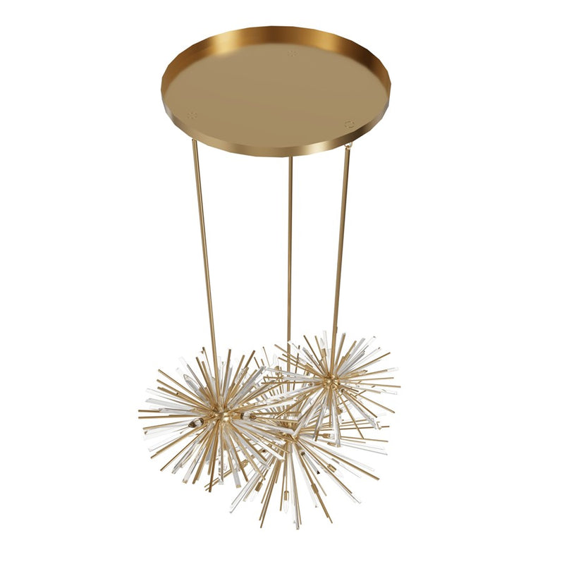 Avenue Lighting Palisades Ave. 36Lt 217" Chandelier, Brass/Champagne - HF8303-AB