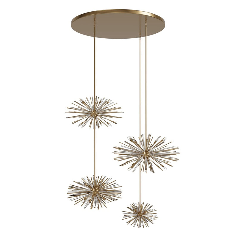 Avenue Lighting Palisades Ave. 34Lt 219" Chandelier, Brass/Champagne