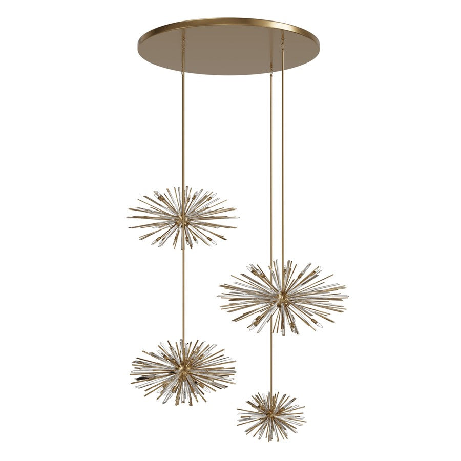 Avenue Lighting Palisades Ave. 34Lt 219" Chandelier, Brass/Champagne