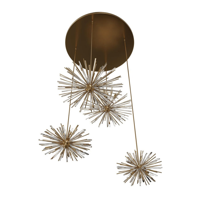 Avenue Lighting Palisades Ave. 34Lt 219" Chandelier, Brass/Champagne