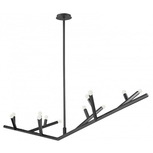 Avenue Lighting The Oaks 12 Light 15" Chandelier, Black - HF8812-BLK