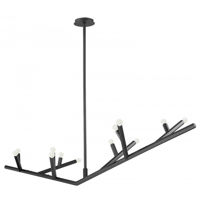 Avenue Lighting The Oaks 12 Light 15" Chandelier, Black - HF8812-BLK