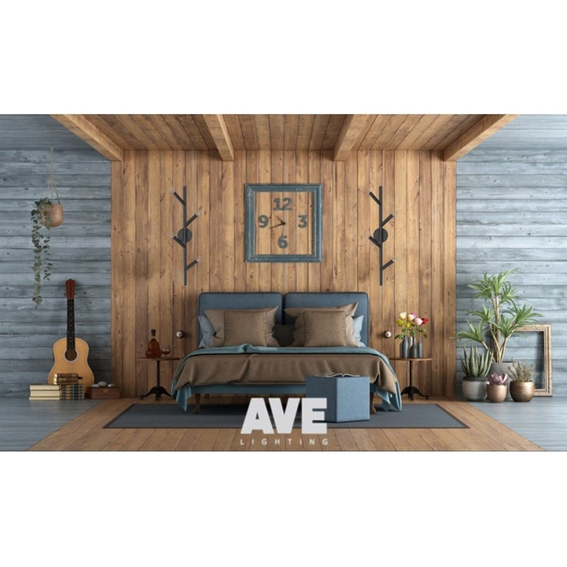 Avenue Lighting The Oaks 4 Light 36" Wall Sconce, Black - HF8884-BLK