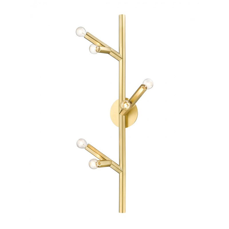 Avenue Lighting The Oaks 6 Light 36" Wall Sconce, Brushed Brass - HF8886-BB