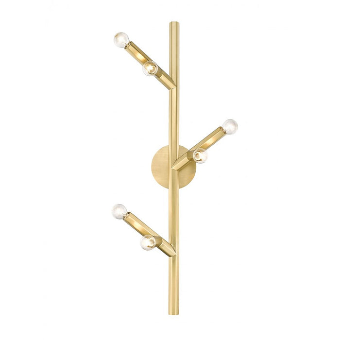 Avenue Lighting The Oaks 6 Light 36" Wall Sconce, Brushed Brass