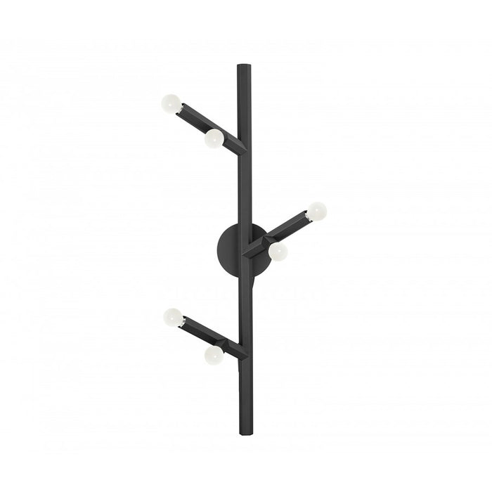 Avenue Lighting The Oaks 6 Light 36" Wall Sconce, Black - HF8886-BLK