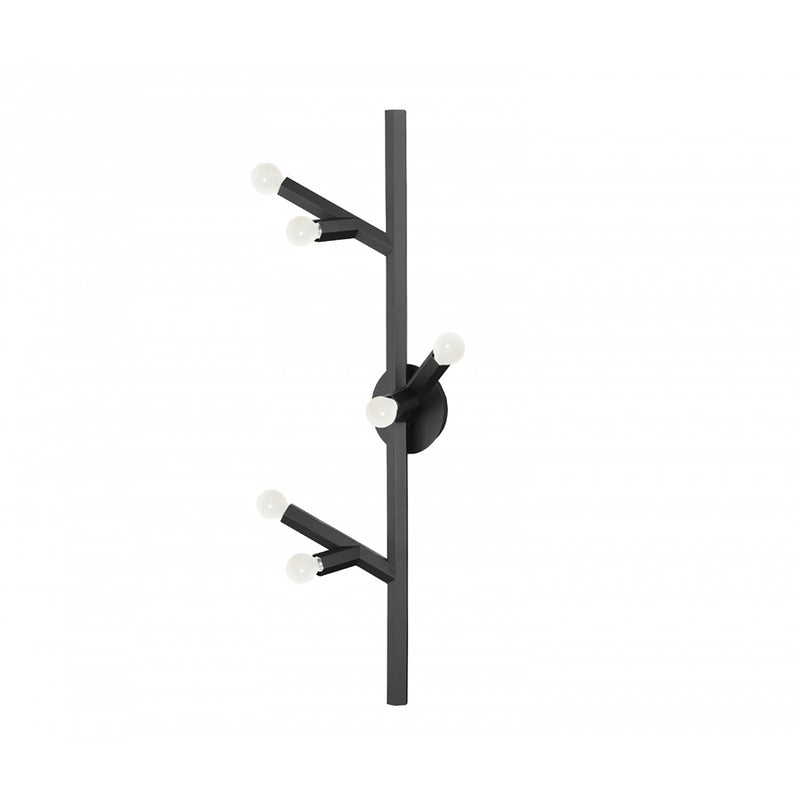 Avenue Lighting The Oaks 6 Light 36" Wall Sconce, Black - HF8886-BLK