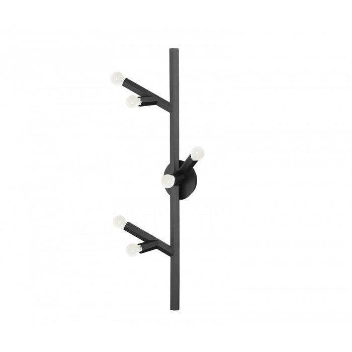 Avenue Lighting The Oaks 6 Light 36" Wall Sconce, Black