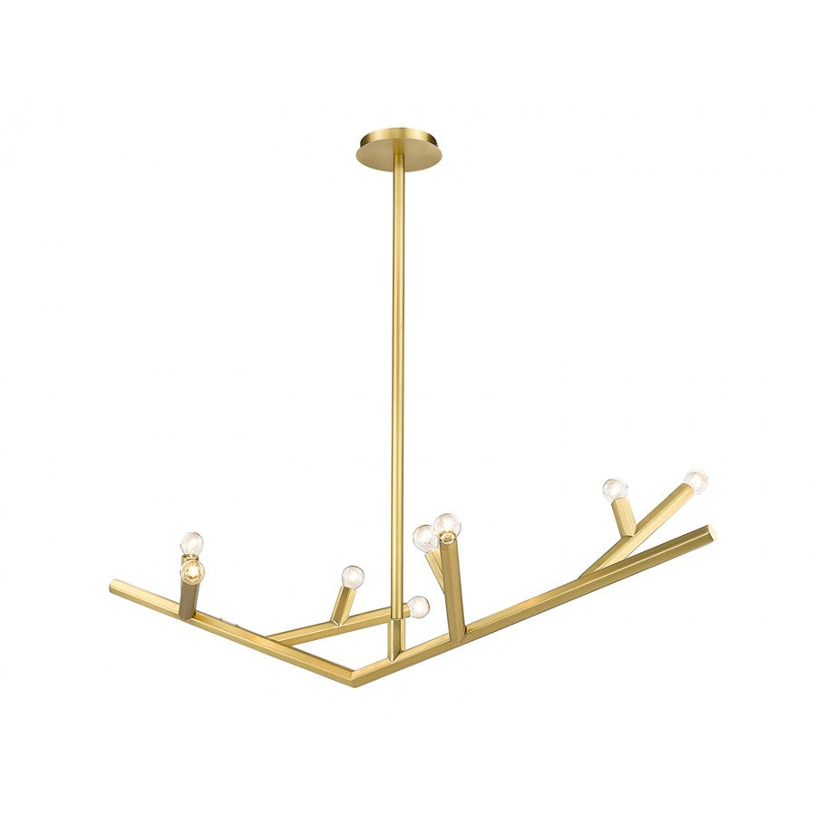 Avenue Lighting The Oaks 8 Light 15" Chandelier, Brushed Brass - HF8888-BB