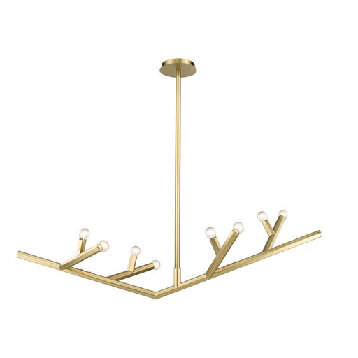Avenue Lighting The Oaks 8 Light 15" Chandelier, Brushed Brass