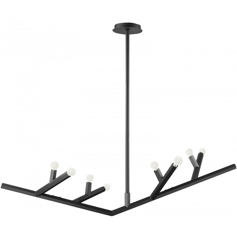 Avenue Lighting The Oaks 8 Light 15" Chandelier, Black