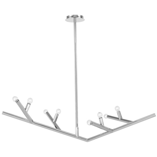 Avenue Lighting The Oaks 8 Light 15" Chandelier, Polished Nickel - HF8888-PN