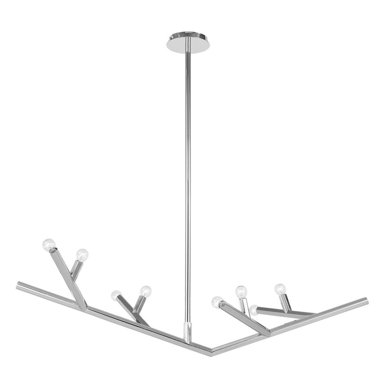 Avenue Lighting The Oaks 8 Light 15" Chandelier, Polished Nickel - HF8888-PN