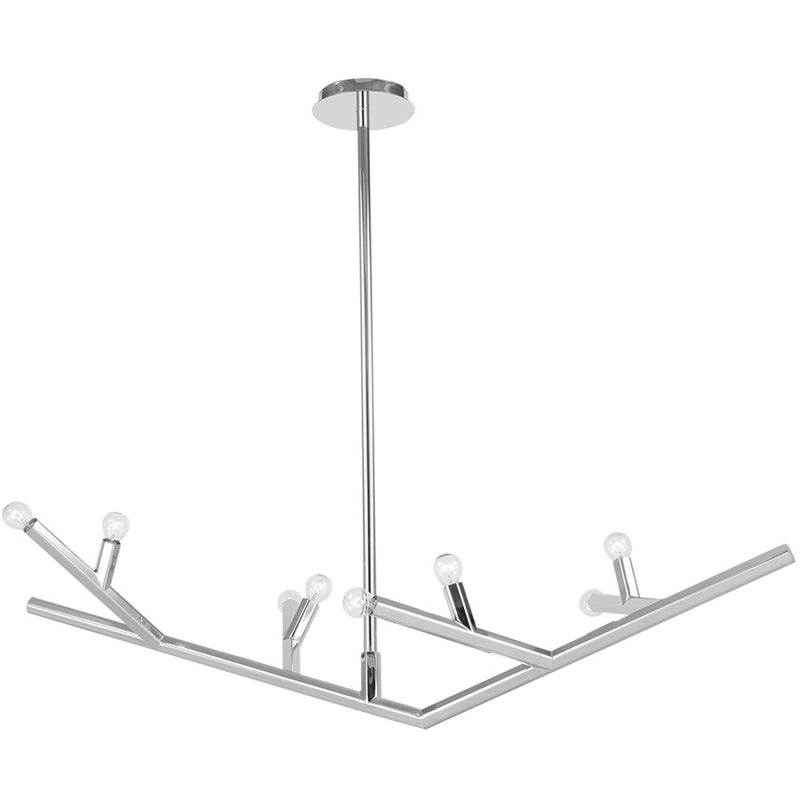 Avenue Lighting The Oaks 8 Light 15" Chandelier, Polished Nickel - HF8888-PN