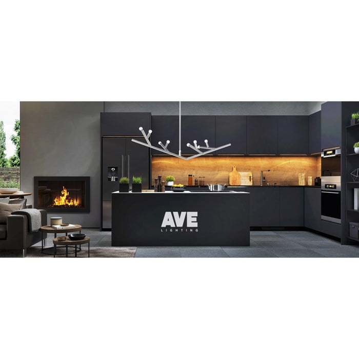 Avenue Lighting The Oaks 8 Light 15" Chandelier, Polished Nickel