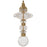 Avenue Lighting Avra LED 20" Wall Sconce, Brass/Top Stacked Glass