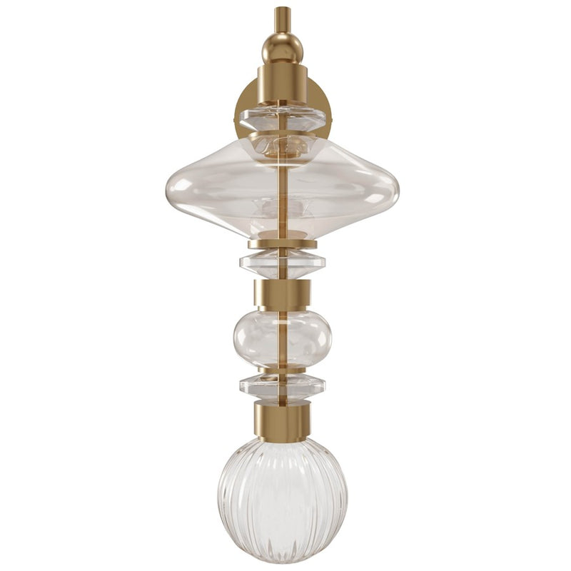 Avenue Lighting Avra LED 20" Wall Sconce, Brass/Top Stacked Glass - HF8900-AB
