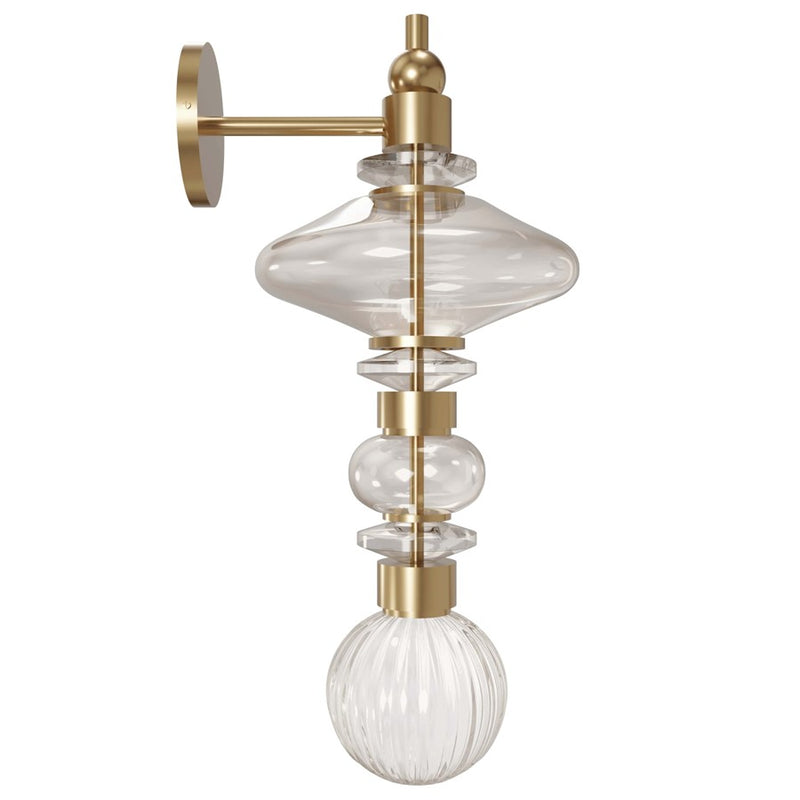 Avenue Lighting Avra LED 20" Wall Sconce, Brass/Top Stacked Glass - HF8900-AB