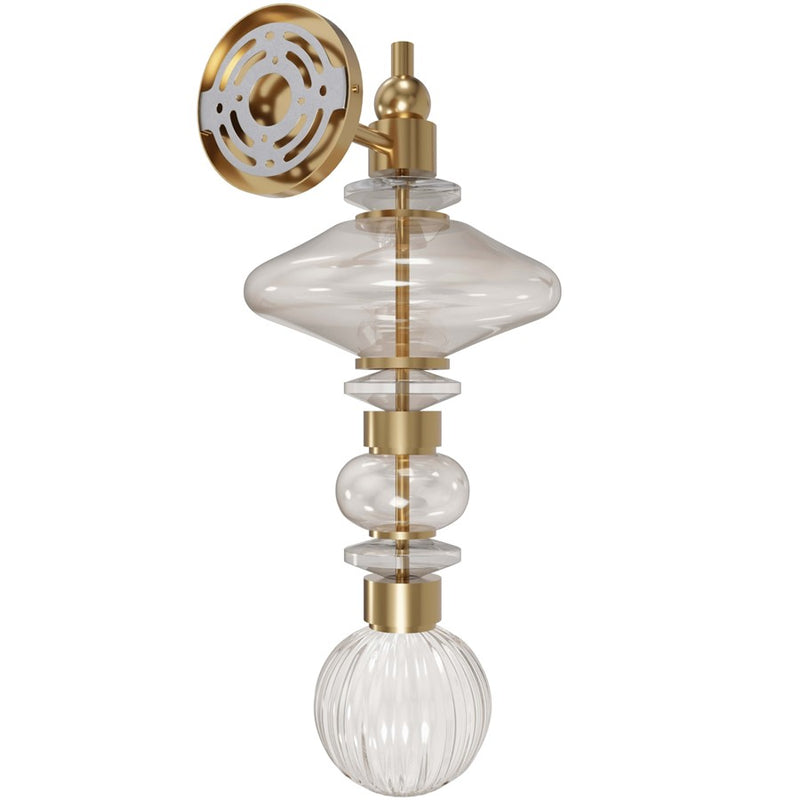 Avenue Lighting Avra LED 20" Wall Sconce, Brass/Top Stacked Glass - HF8900-AB