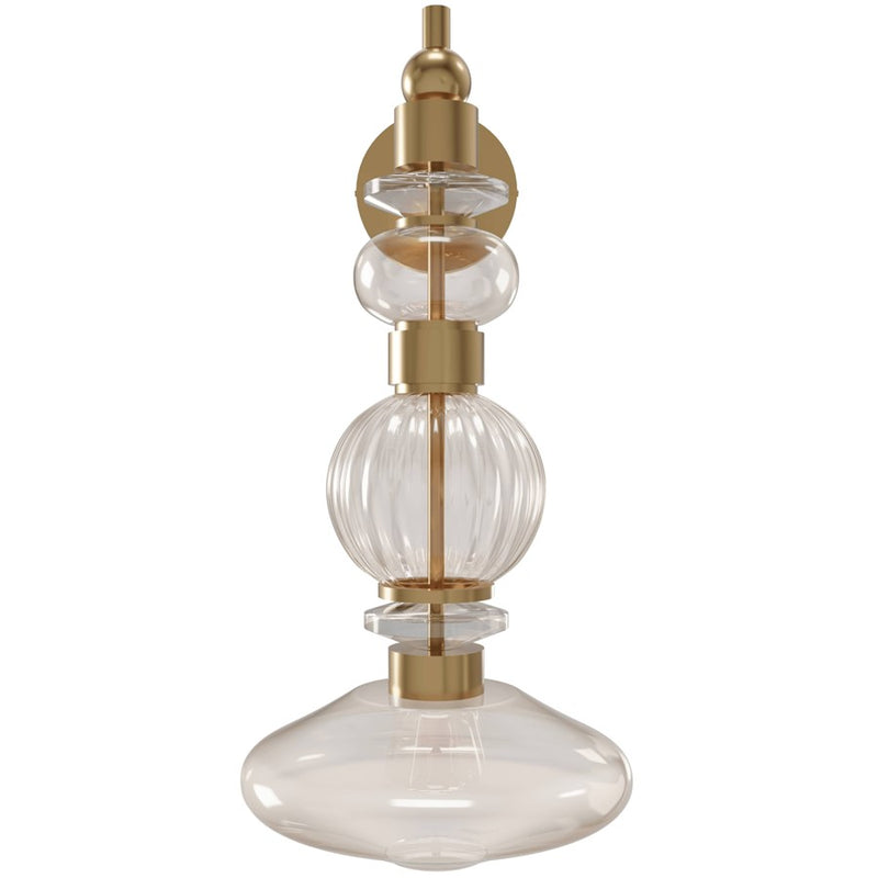 Avenue Lighting Avra LED 20" Wall Sconce, Brass/Bottom Stacked Glass - HF8901-AB