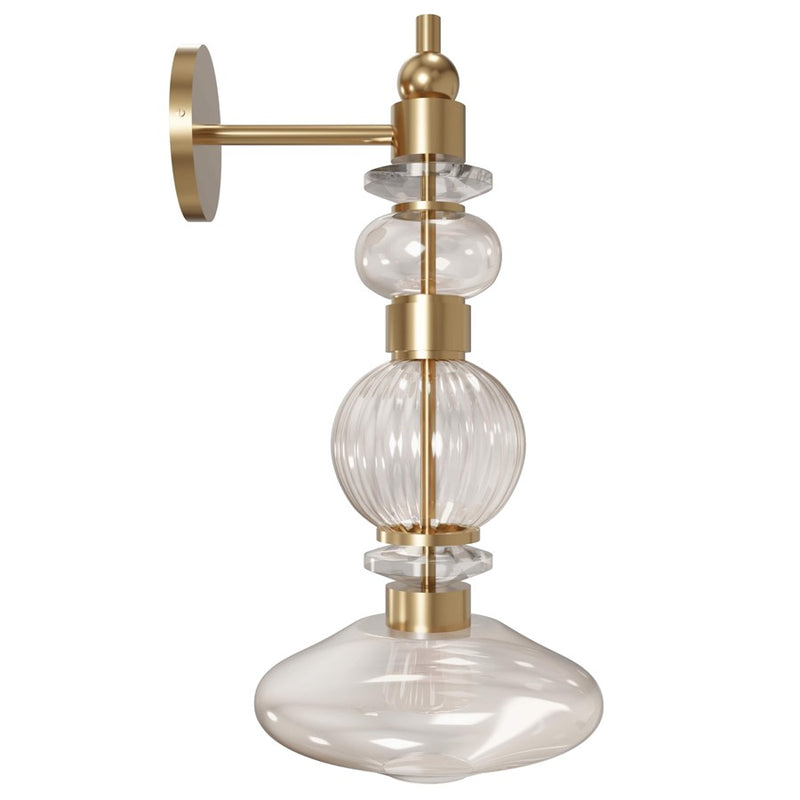 Avenue Lighting Avra LED 20" Wall Sconce, Brass/Bottom Stacked Glass - HF8901-AB
