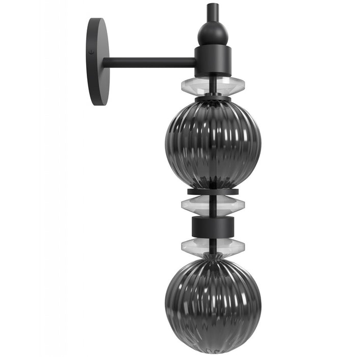 Avenue Lighting Avra 2 Light 18" Wall Sconce, Black/Black