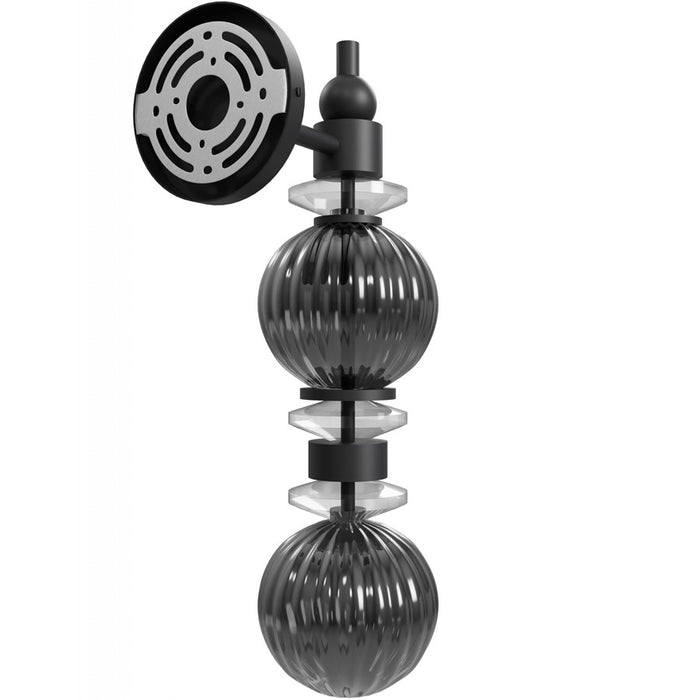 Avenue Lighting Avra 2 Light 18" Wall Sconce, Black/Black