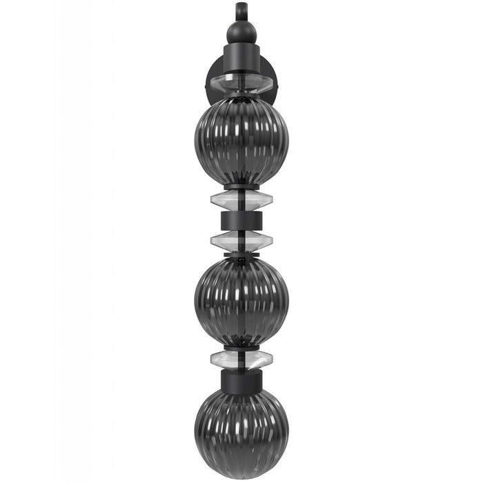 Avenue Lighting Avra 3 Light 27" Wall Sconce, Black/Black - HF8903-BK