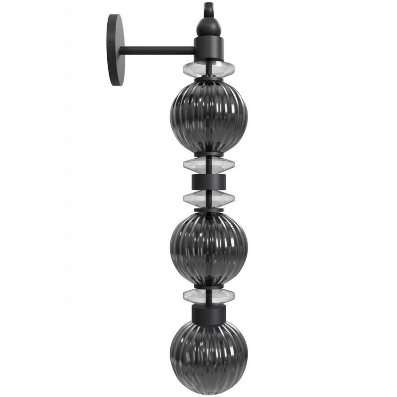 Avenue Lighting Avra 3 Light 27" Wall Sconce, Black/Black