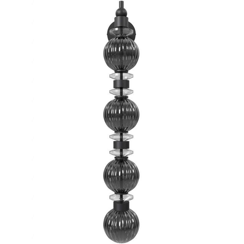 Avenue Lighting Avra 4 Light 35" Wall Sconce, Black/Black