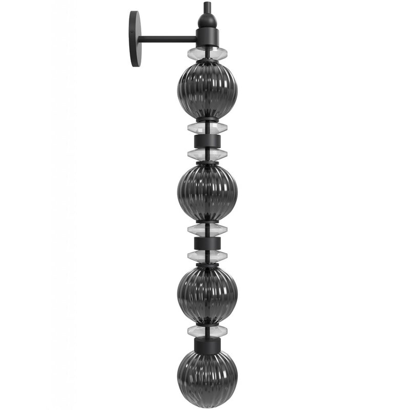 Avenue Lighting Avra 4 Light 35" Wall Sconce, Black/Black - HF8904-BK