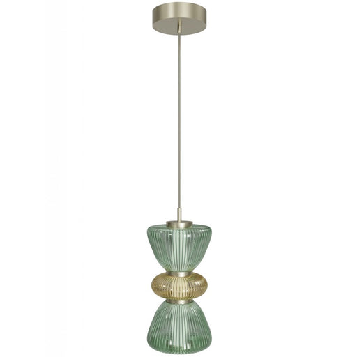 Avenue Lighting Rosewood 2 Light 19" Pendant, Aged Brass/Green - HF8970-GYG
