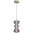 Avenue Lighting Rosewood 2 Light 19" Pendant, Aged Brass/Purple - HF8970-PGP