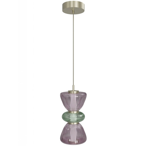 Avenue Lighting Rosewood 2 Light 19" Pendant, Aged Brass/Purple - HF8970-PGP