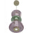 Avenue Lighting Rosewood 2 Light 19" Pendant, Aged Brass/Purple
