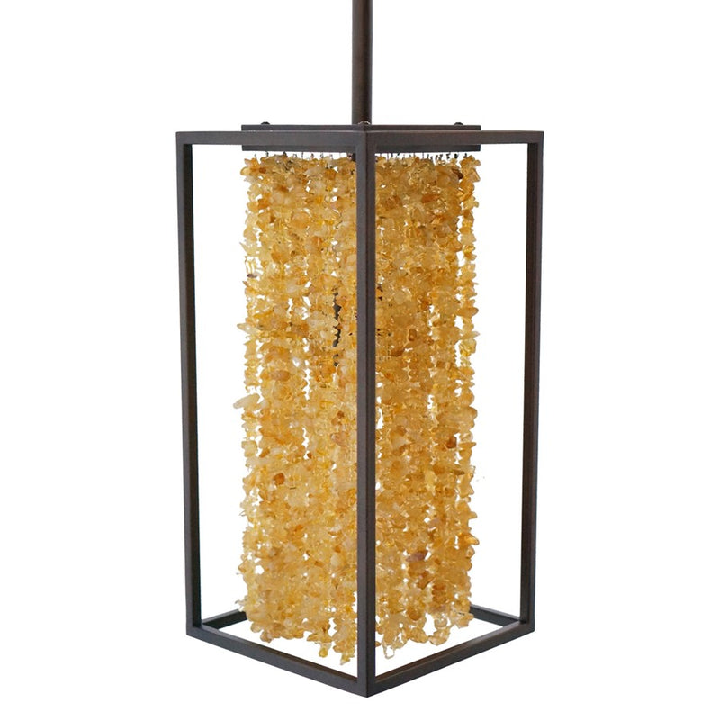 Avenue Lighting Soho 8"W Pendant, Bronze/Crystal Beads - AEHF9001-DBZ