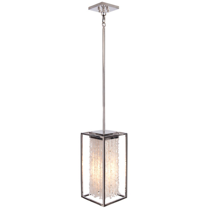 Avenue Lighting Soho 8"W Pendant, Silver/Crystal Beads - AEHF9001-SLV