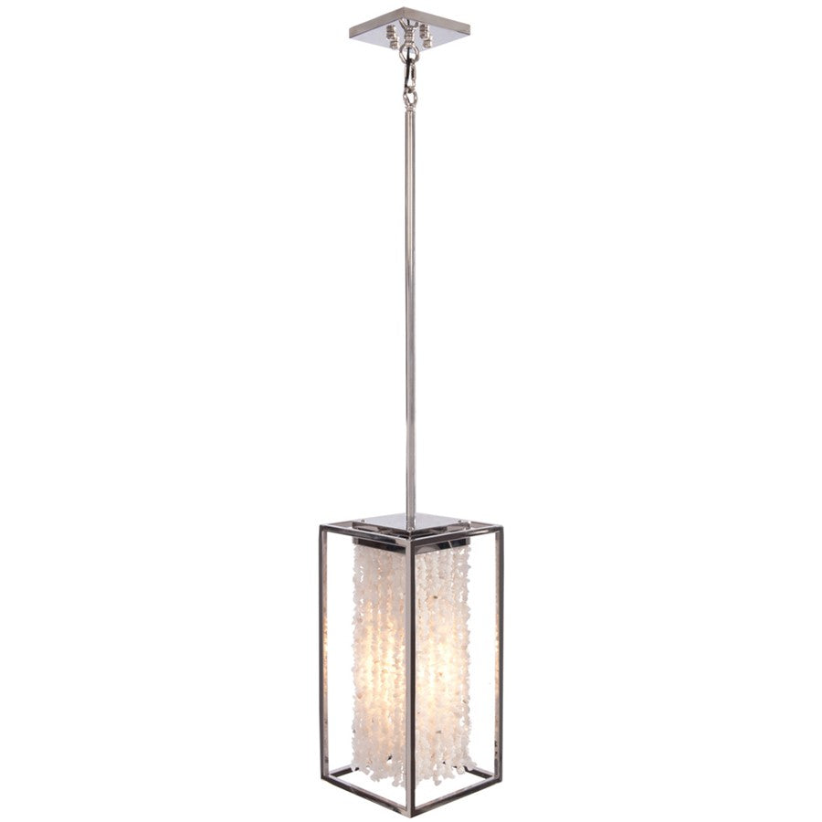 Avenue Lighting Soho 8"W Pendant, Silver/Crystal Beads - AEHF9001-SLV