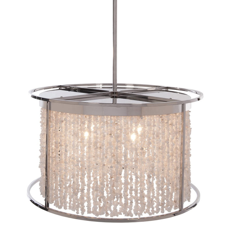 Avenue Lighting Soho 24"W Drum Pendant, Silver