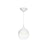 Avenue Lighting Robertson Blvd. 1 Light 8" Pendant, White /Clear - HF9111-WHT