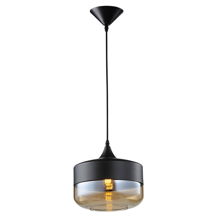 Avenue Lighting Robertson Blvd. 1 Light 10" Pendant, Black - HF9113-BK/BZ