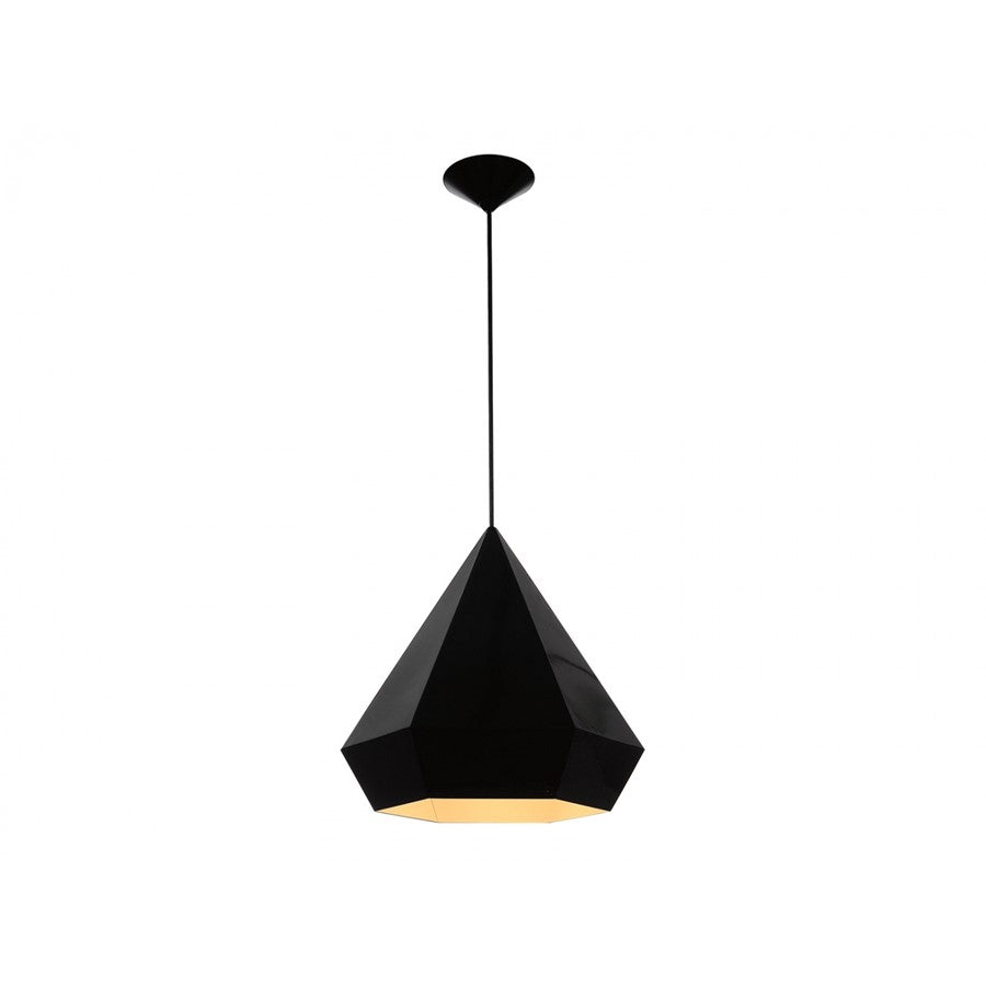 Avenue Lighting Doheny Ave. 1 Light 14" Pendant, Black - HF9115-BK