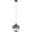 Avenue Monaco 14"H LED Pendant, Black/Smoked Acrylic Globe