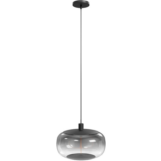 Avenue Lighting Monaco 1 Light 8" Pendant, Black+Smoky - HF9170-BK