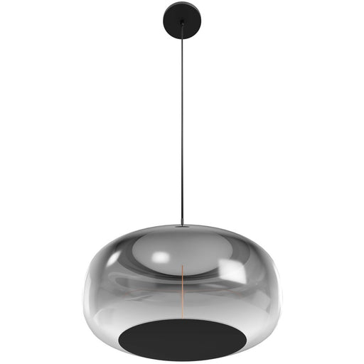 Avenue Lighting Monaco 1 Light 8" Pendant, Black/Smoky