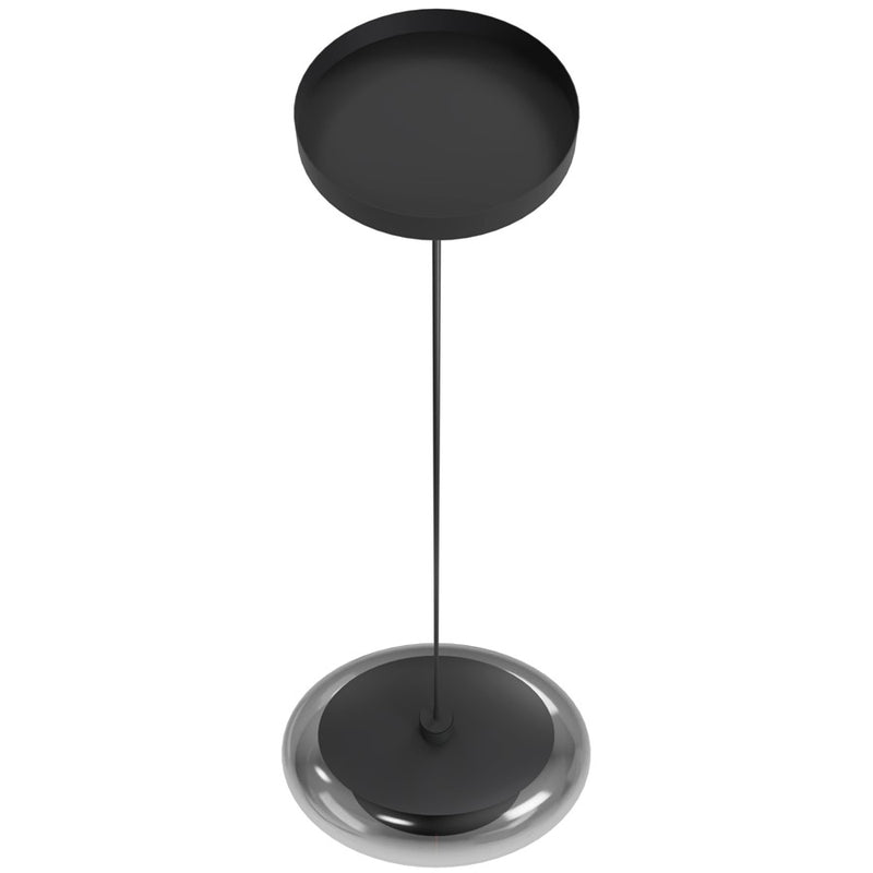 Avenue Lighting Monaco 1 Light 8" Pendant, Black/Smoky