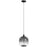 Avenue Lighting Monaco 1 Light 12" Pendant, Black+Smoky - HF9171-BK