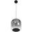 Avenue Lighting Monaco 1 Light 12" Pendant, Black/Smoky