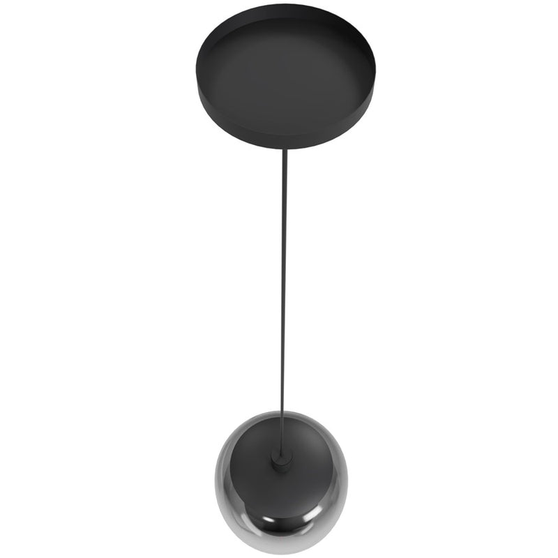 Avenue Lighting Monaco 1 Light 12" Pendant, Black/Smoky