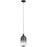 Avenue Lighting Monaco 1 Light 15" Pendant, Black+Smoky - HF9172-BK